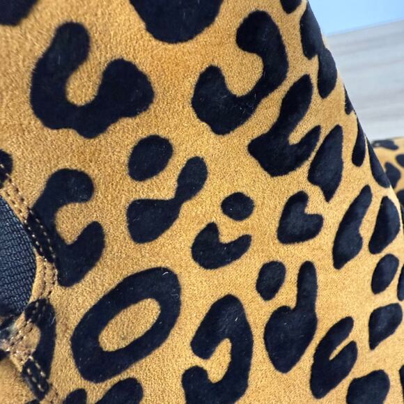 Unbranded Womens Leopard Print Platform Chunky Booties Size 9 Animal Print Club - Picture 6 of 10